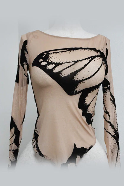 Butterfly Mesh Bodysuit