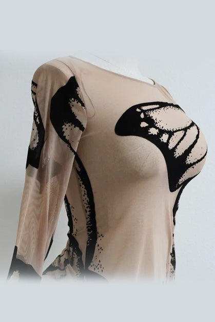 Butterfly Mesh Bodysuit