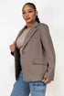 Belen Single-Breasted Herringbone Notch Jacket