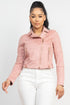 Monica Notch Zippered Suede Rider Jacket