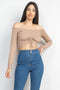Sarah Drawstring Off Shoulder Sweater/Top