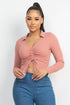 Norma Front Drawstring Crop Top