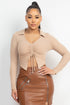 Norma Front Drawstring Crop Top