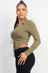 Norma Front Drawstring Crop Top