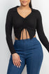 Norma Front Drawstring Crop Top