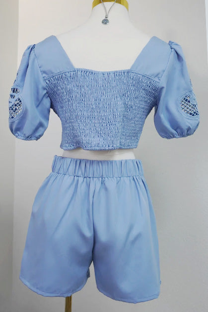 Daisy Womens Summer Two piece short outfit Sexy crop top