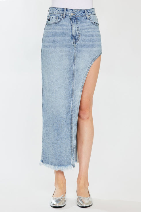 Lola Crossover Side Curve Maxi Skirt