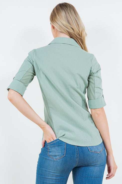 Emily Seam Woven Top