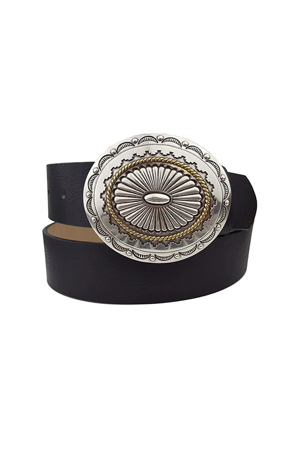 Women Western Belt for Jeans Vintage Cowgirls Belts - Black