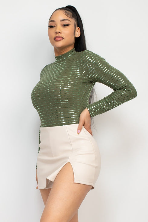 Muriel Sheer Mesh Studded Bodysuit