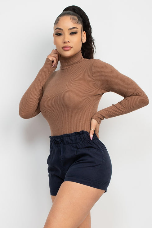 Paulina Long-Sleeve Turtleneck Bodysuit