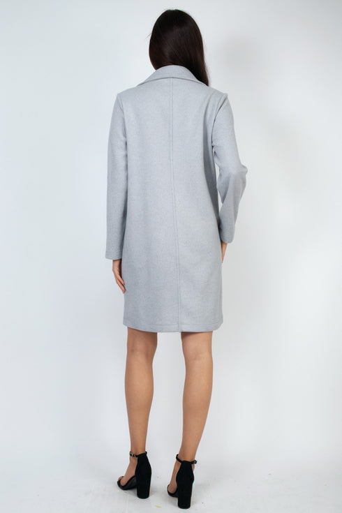 Evelyn Notch One-Button Solid Coat