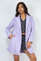 Eloisa Open-Front Notch Solid Coat