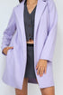 Eloisa Open-Front Notch Solid Coat