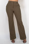Alondra Elastic Back Side Slit Pants