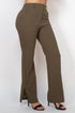 Alondra Elastic Back Side Slit Pants