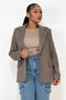 Belen Single-Breasted Herringbone Notch Jacket