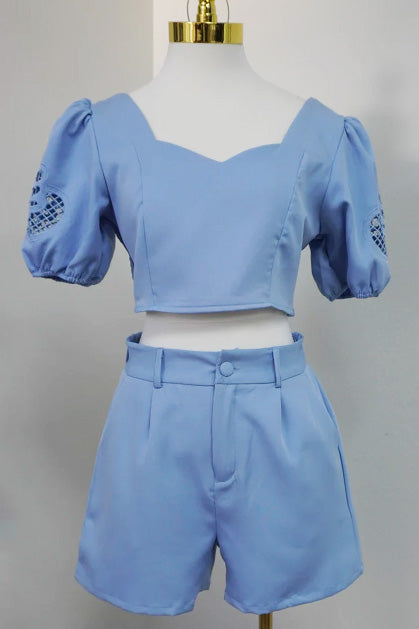 Daisy Womens Summer Two piece short outfit Sexy crop top