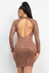 Kate Open-Back Sequin Slinky Bodycon Dress