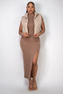 Inez Zip-Up Puffed Pocketed Crop Vest