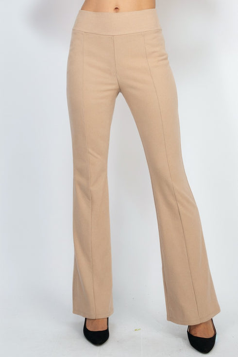 Laura Mid-Rise Fit & Flare Elastic Pants