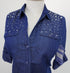 Rhinestone Embellished Button Down Chambray Top