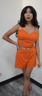 Karol Women's Summer Two piece short outfit Sexy crop top