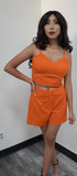 Karol Women's Summer Two piece short outfit Sexy crop top