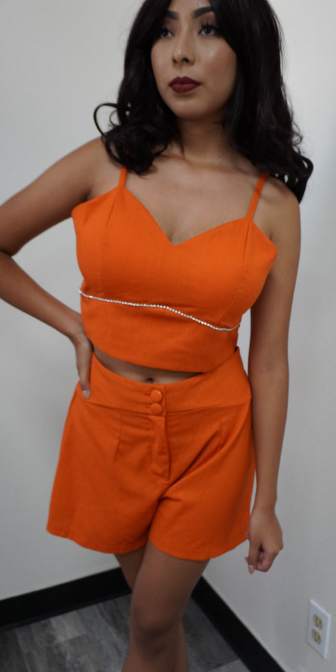 Karol Women's Summer Two piece short outfit Sexy crop top