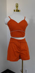 Karol Women's Summer Two piece short outfit Sexy crop top