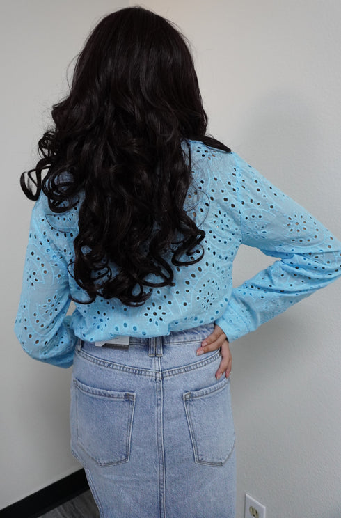 Evelyn Embroidered Long Sleeve Blouse