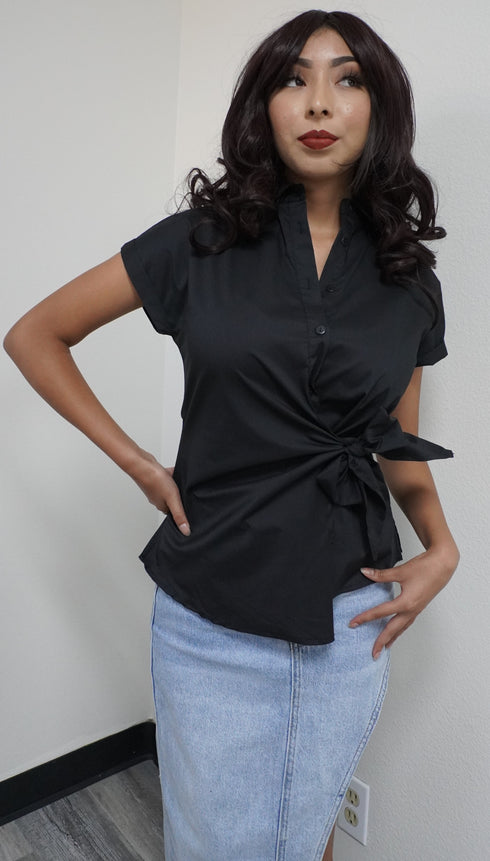 With Love Side Knot Blouse