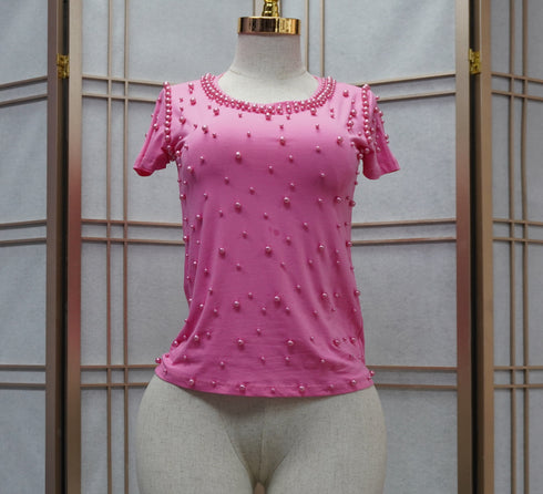 Rosa Rhinestone Top