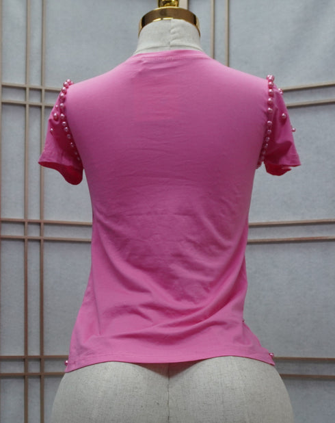 Rosa Rhinestone Top