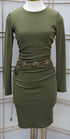 Ivon Side and Back Rushing Rib Long Sleeve Dress