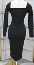 Lucia Sweet Heart Neck Long Sleeve Dress