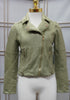 Monica Notch Zippered Suede Rider Jacket