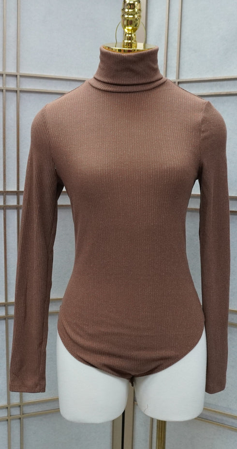 Paulina Long-Sleeve Turtleneck Bodysuit