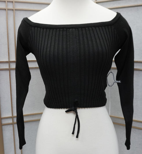Sarah Drawstring Off Shoulder Sweater/Top