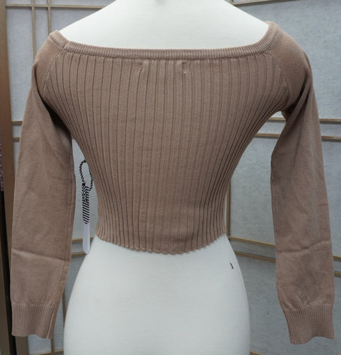Sarah Drawstring Off Shoulder Sweater/Top