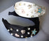 Woman knotted headband evil eye with pearls crystal, star, heart, crown embellished wide headbands Jeweled top knot hairband