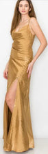Gold Floral Maxi Dress