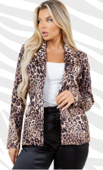 Heather Leopard print Blazer