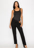 Ariana Rhinestones Scoop-Cut Back Sleeveless Bodysuit
