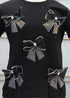 Bow Round Neck Short Sleeve Top